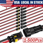 2PIN Way Car Waterproof Female Electrical Connector Plug Wire Kit Set Lot. Fixed Price $676.00.