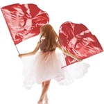 Silipull Pcs Set 32" Praise Dance Worship Flags With X 27.5 Inches, Red. Fixed Price $24.08.