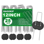 Raookif Landscape Staples 12 Inch, 100 Pcs Galvanized Stakes With. Fixed Price $76.42.
