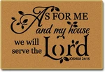 Assaoy Door Mat Outdside Entrance,as For Me And My House We Will Serve The,funny. Fixed Price $27.39.