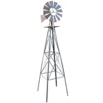 8FT Ornamental Outdoor Garden Windmill Weather Vane-galvanized W/ Tips Gray. Fixed Price $55.99.