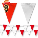 Nacarum Pennant Banner Flags Osha 500LB Rated Strand 102FT, Red & White. Fixed Price $42.99.