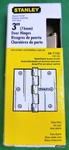 One Pair (2) Stanley 08-1100 Steel Satin Brass Finish Door Hinges 3 76MM 741. Fixed Price $6.39.