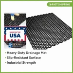 Durable Durite Recycled Tire-link Entrance Mat, Herringbone WEAVE,36"X60", Black. Fixed Price $97.90.