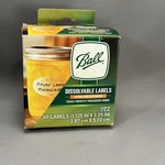 Ball Dissolvable Labels For Canning 60 Count Box. Fixed Price $12.75.