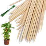 Bamboo Plant Stakes 18" - 25 Pack, Natural Wood Supports For Garden & Floral. Fixed Price $14.36.