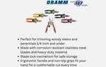 Dramm Colorpoint Bypass Pruner - 1 (6 Colors To Choose From!)new. Fixed Price $20.99.