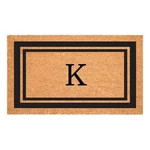 Calloway Mills 152962436K Black Border 24" X 36" Monogram Doormat, (letter K). Fixed Price $50.57.