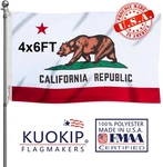 California Republic State Flag 4X6 Ft - Usa Made, Heavy Duty, Vibrant. Fixed Price $78.17.