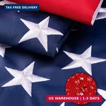 Xifan Premium American Flag 3X5 Ft For Outside, Heavy Duty 210D Tough Polyester. Fixed Price $18.97.