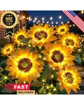 Solar Flowers Outdoor Waterproof: 3 Pack 9 Silk Sunflower Lights With 800M. Fixed Price $35.59.