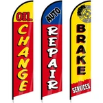 Hahafelt 3 Pack Auto Repair Shop Oil Change Feather Flag Sets, 12 X 2.5 Ft Large. Fixed Price $67.80.