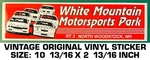 White Mountain Motorsports Park - Vintage Original Vinyl Decal Sticker Nascar. Fixed Price $10.21.