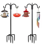 Feed Garden Adjustable Double Shepherds Hook For Outdoor With 5 Prong Base 10.... Fixed Price $58.18.