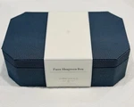 Large Faux Shagreen Box Blue Studio Mcgee Threshold Target Home Decor Storage. Fixed Price $40.49.
