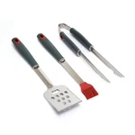 Grillpro 3PC Bbq Tool Set Stainless Steel Spatula Tongs Basting Brush. Fixed Price $46.99.