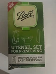 Ball 3-PIECE Canning Preserving Utensil Set Jar Lifter Funnel Bubble Remover New. Fixed Price $12.99.