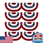 Flaglink 1.5X3FT American Pleated Fan Us Patriotic Half Flagpole. Fixed Price $52.28.