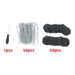 101 Pack Landscape Staples With Gasket Washer Caps 6 Inch Vapor Barrier Stakes. Fixed Price $18.47.