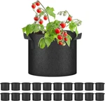 Hongville 20-PACK Black Grow Bags Aeration Fabric Pots W/handles Root Container. Fixed Price $26.95.
