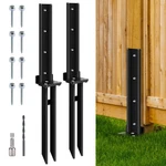 2 Pack Heavy Duty Steel Fence Post Anchor Repair Kit Stakes Ground Spike. Fixed Price $62.63.