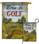 Born To Golf Garden Flag Sports Decorative Small Gift Yard House Banner. Fixed Price $23.95.