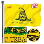 Jayus Double Sided Embroidered Gadsden Snake Flag 3X5 Ft Outdoor - 340D Heavy. Fixed Price $49.30.