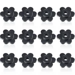 Tondiamo 12 Pcs Garden Flag Rubber Stoppers Black Flower Shape Pole Ind. Fixed Price $16.91.