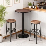 42"H Rustic Industrial Metal Elm Wood Top Bar Height Pub Cafe Desk Furniture. Fixed Price $133.99.