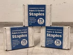 3 Boxes Of 75 Each Easy Gardener Commercial Grade Fabric & Staples # 815R. Fixed Price $13.78.