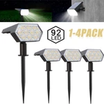 4 Pack 92-LED Solar Spotlights Landscape Outdoor Garden Pathway Lamp Us. Fixed Price $28.98.