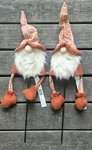 2 Pcs Fall Farmhouse Gnome Stakes Plaid Orange Thanksgiving Yard Decor 31 Inch. Fixed Price $19.99.
