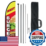 Vevor Burgers Feather Pole Kit 16.3 Feet Advertising Flags For Business. Fixed Price $60.21.