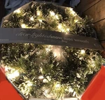 Taos Christmas WREATH*SNOW*24 *FAUX*35 Clear Lights*new*indoor*holiday*electric. Fixed Price $15.00.