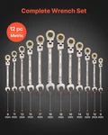 Vevor Flex-head Ratcheting Wrench Set, 12-PIECE Metric 8 To 19 Mm, 72 Teeth,. Fixed Price $45.17.