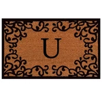 Calloway Mills 180022436U Chateaux Monogram Doormat, 24" 36" (letter U). Fixed Price $80.86.