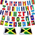 Consummate 2 Set America Latino 38 Countries Flags Banner String. Fixed Price $10.99.