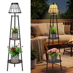 Mxwcy 2-TIER Solar Plant Stand Light Modern Outdoor Floor Lamp Classic Grid. Fixed Price $122.28.