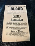 Early 1900S Magazine Ad #A5-094 Scotts Emulsion Blood. Fixed Price $12.00.
