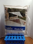 Coolaroo Tan Ready To Hang Triangle Shade Sail, X 13', With Ropes New. Fixed Price $41.00.