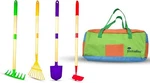 Justforkids 4-PIECE Garden Tool Set With Travel Bag, 2-PACK, Ages 5+. Fixed Price $26.99.