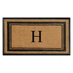 Doormat, 30X48, Natural Coir & Rubber, Monogrammed, Heavy Duty, Front. Fixed Price $156.99.