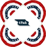 Ebaokuup 4 Pcs Usa Patriotic Pleated Fan FLAGS-3 X1.5 Ft American Buntin. Fixed Price $25.32.