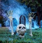 Aogu Halloween Decorations Realistic Skeleton Stakes Outdoor Indoor Yard Gray. Fixed Price $24.43.