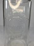 Golden Harvest Canister Tall Glass Square Jar White Screw On Lid #10 Bottom. Fixed Price $12.75.