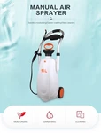 Fivo 4.23 Gallon Pump Pressure Sprayer Hand Cart Wheels For Lawn & Garden. Fixed Price $89.99.