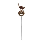 Village Wrought Iron RGS-28 Cat-pumpkin Rusted Stake. Fixed Price $28.58.