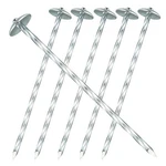 Jpoip 200-PK 5IN Galvanized Umbrella Landscape Edging Spikes Garden Stakes. Fixed Price $71.48.