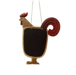 Melrose Country Rustic Brown And Red Proud Rooster Hanging With Chalkboard 16". Fixed Price $34.01.
