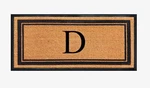 A1HC Natural Coir & Rubber Hand Flocked Large Monogrammed Door Mat 30X60 Inch.... Fixed Price $230.79.